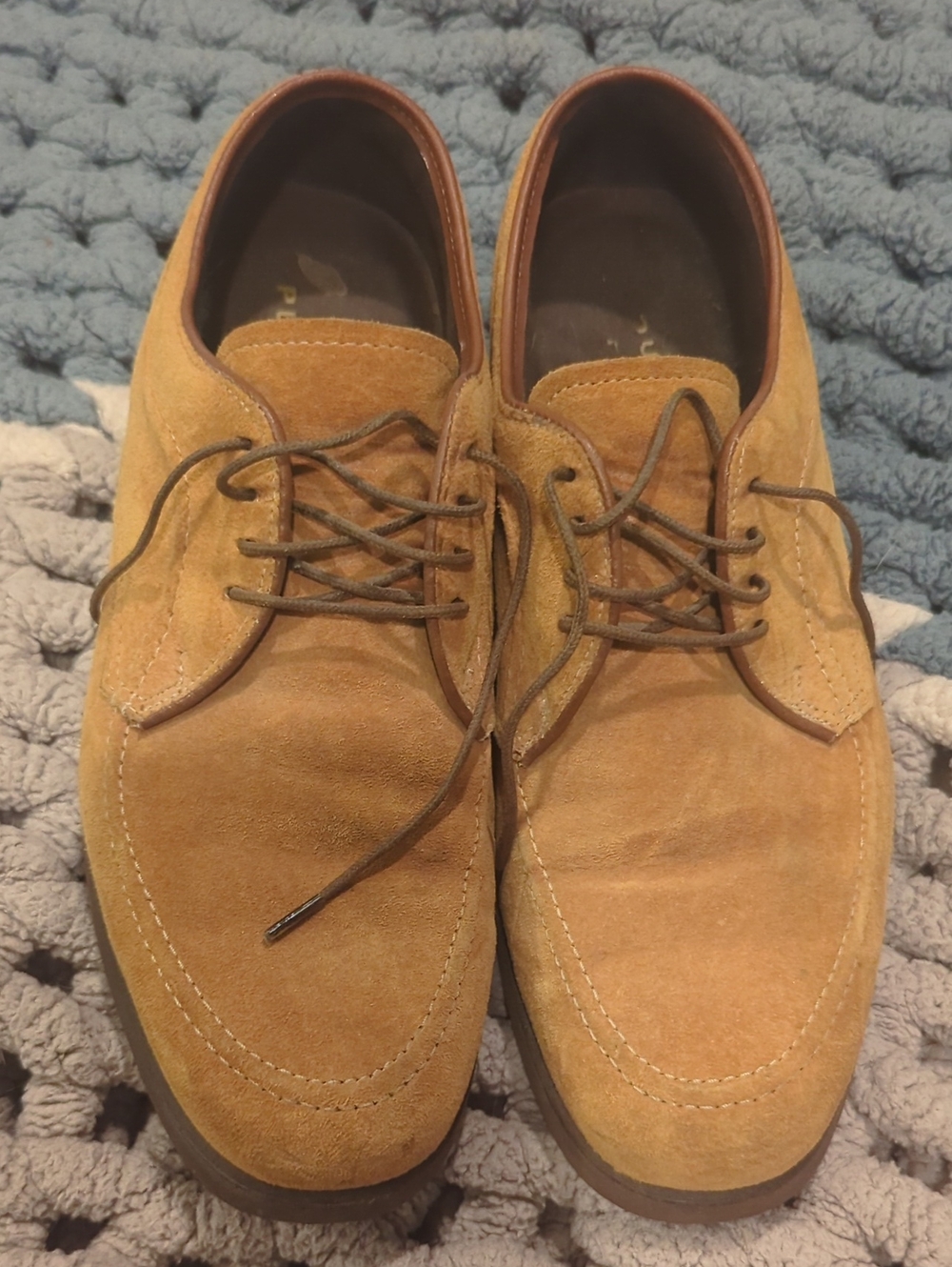 Women's Suede Lace-Up Shoes in Tan